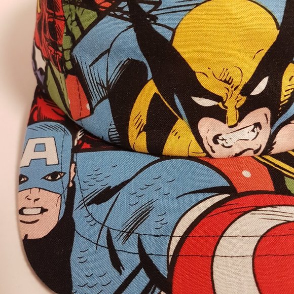 Handmade Marvel Comics Hat Trucker Hat Classic Cap Avengers Wolverine Superhero - Picture 5 of 16